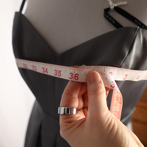 Sorella Vita 8652 Steel Grey Waltz Length Dress Size 10 (Size 6-8) - Picture 10 of 13